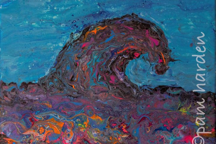 colorful wave abstract painting