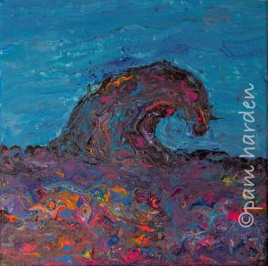 colorful wave abstract painting
